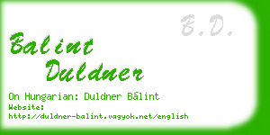 balint duldner business card